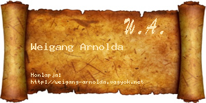 Weigang Arnolda névjegykártya